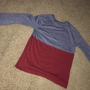 A blue and red boys long sleeve